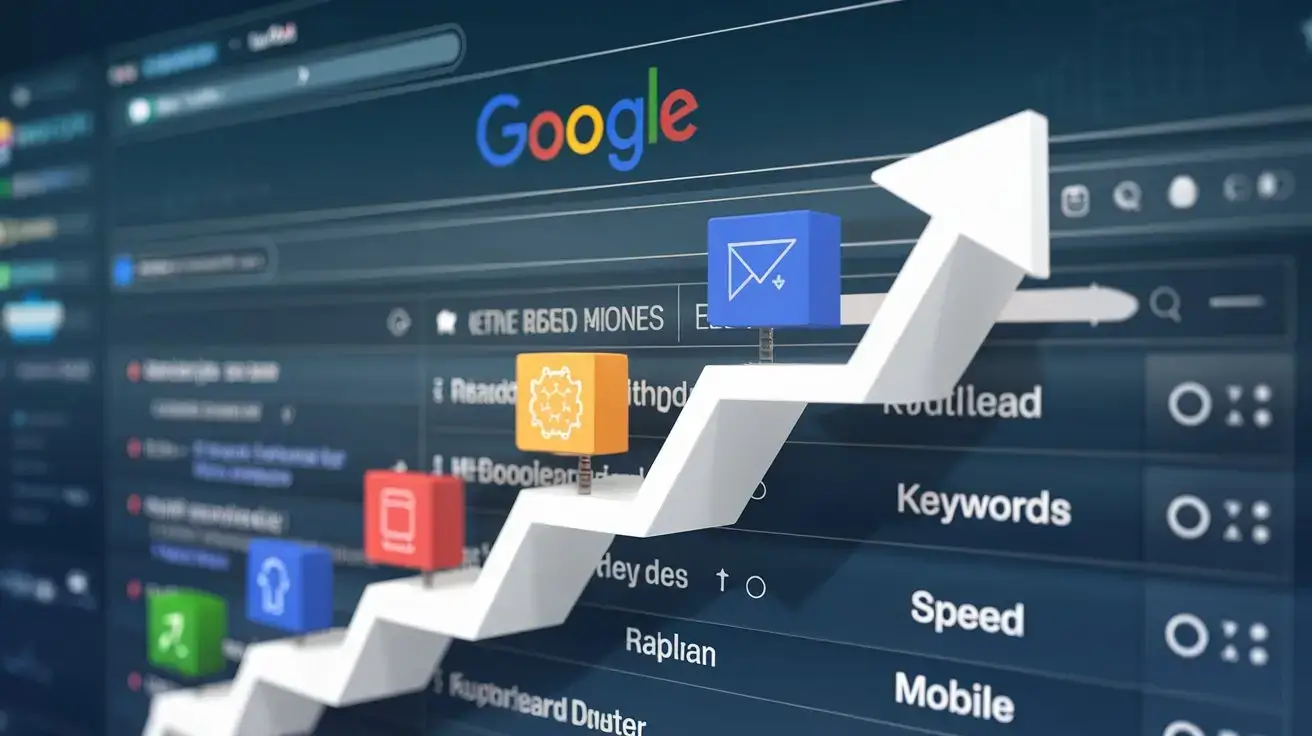 Illustration de l’optimisation SEO d’un site web pour améliorer son positionnement sur Google.