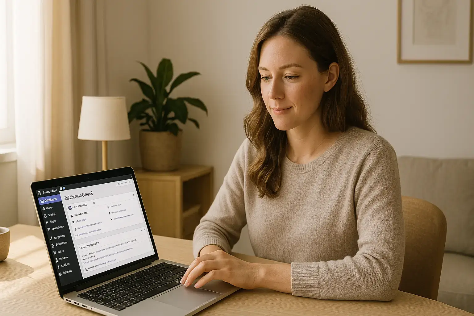 Personne indépendante travaillant sur WordPress sans connaissances techniques