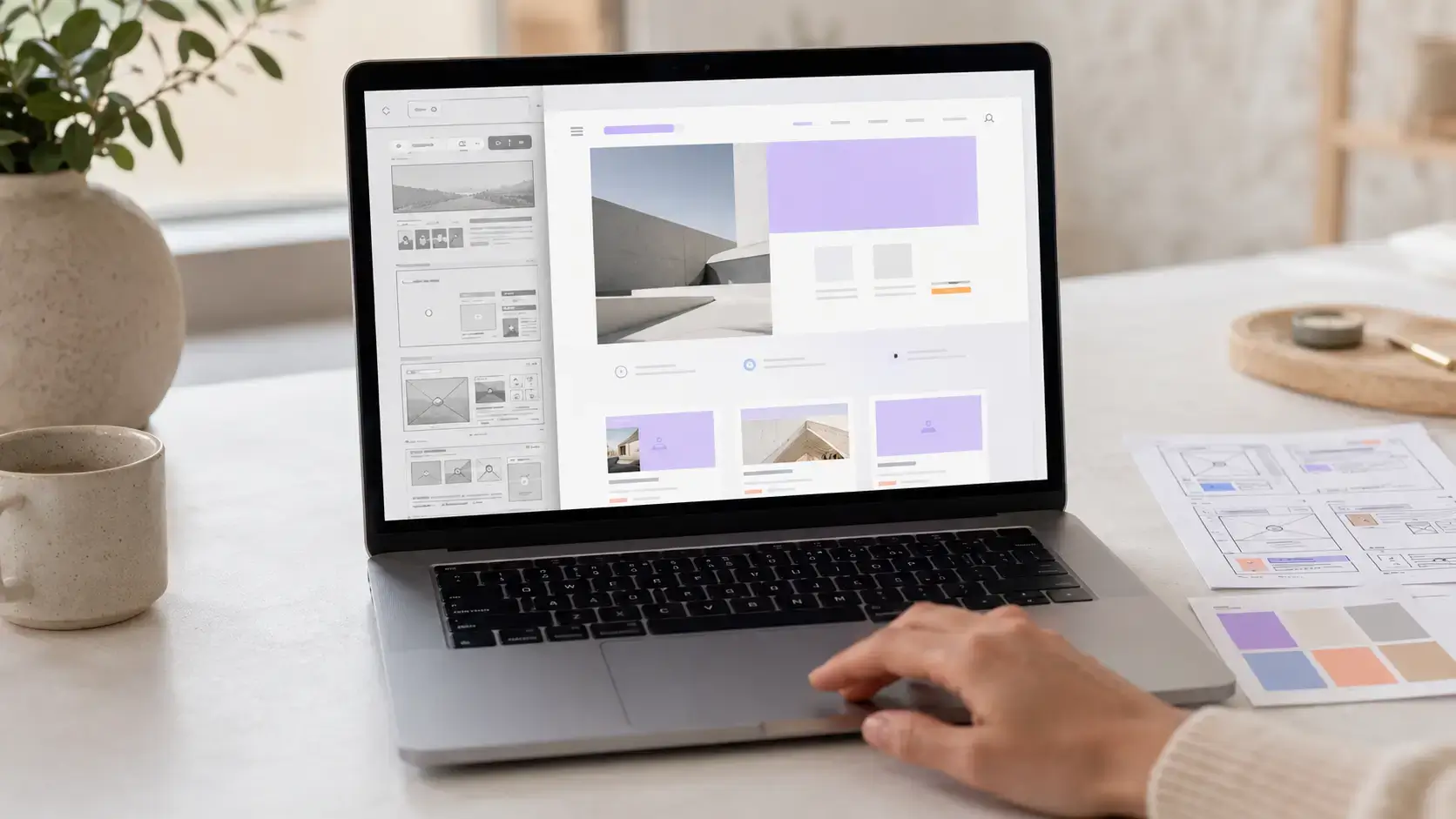 Création et refonte d’un site Internet sur ordinateur avec maquettes de conception
